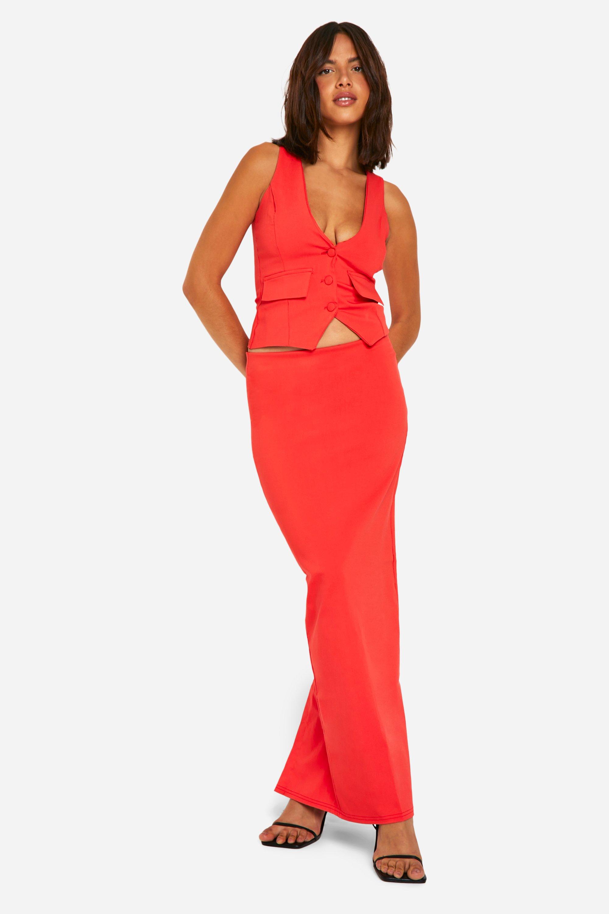 Formal maxi skirt with pockets store